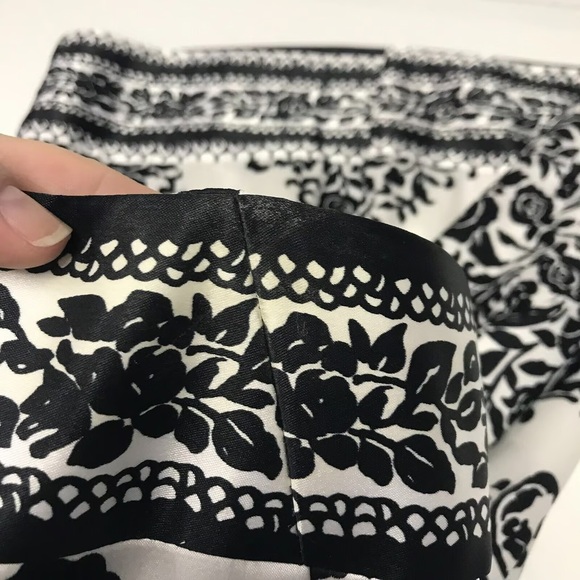 White House Black Market Dress Womens Floral Satin Strapless Cocktail Party - Picture 8 of 9